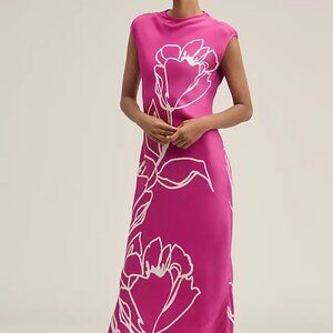 NWT Maeve Mock-Neck Midi Slip Dress